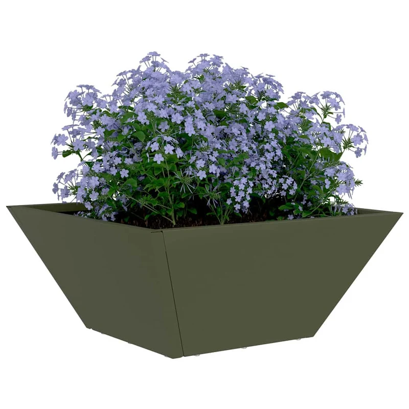 Macetero De Jardín 5 Uds. Verde Oliva 35 X 35 X 15 Cm