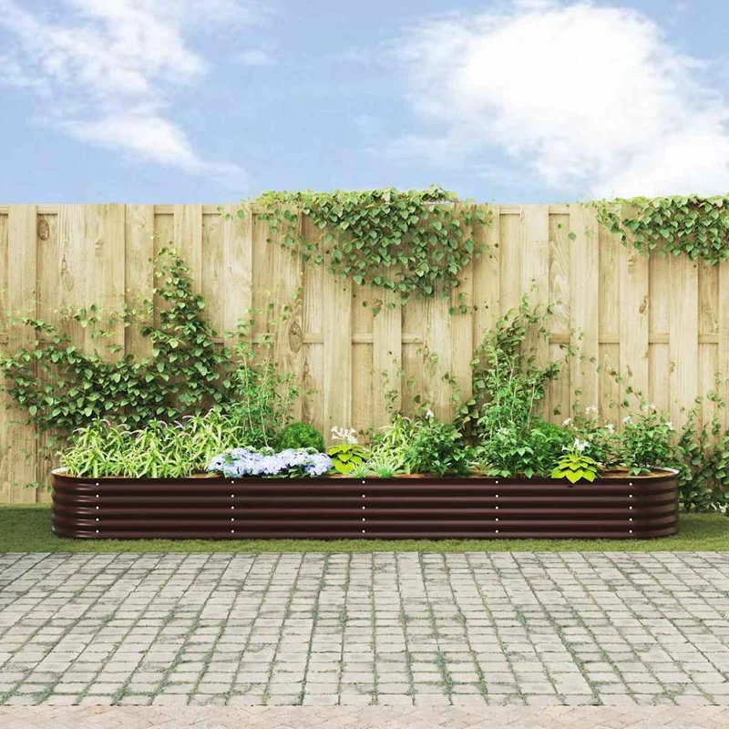 Cama Elevada Marrón 400 X 80 X 44 Cm Acero