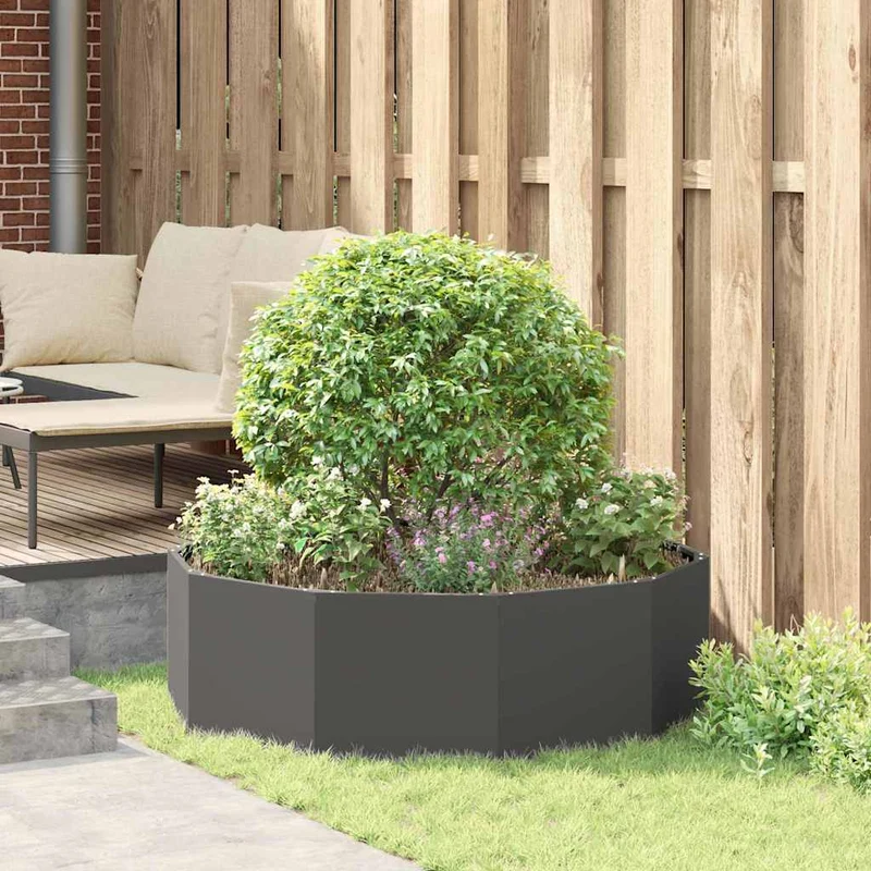 Jardinera Negro 120 X 120 X 35 Cm Acero