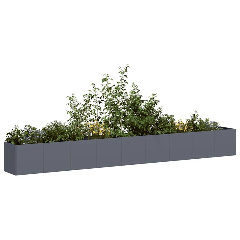 Jardinera De Acero Laminado En Frío Antracita 360x40x40 Cm