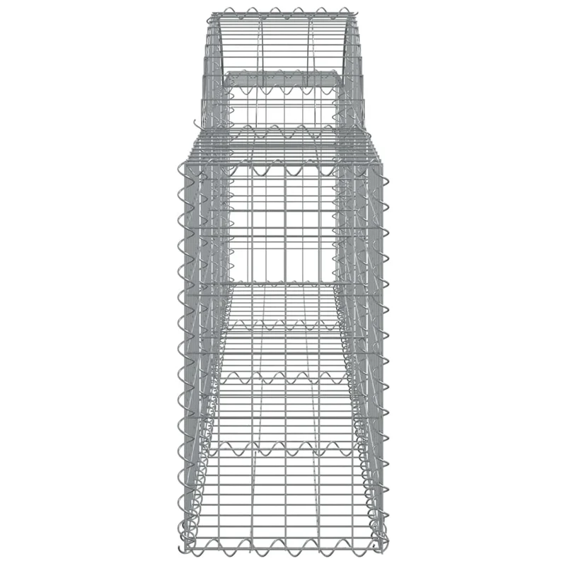 Cestas De Gaviones 8 Uds Forma De Arco Hierro 200x30x60/80 Cm