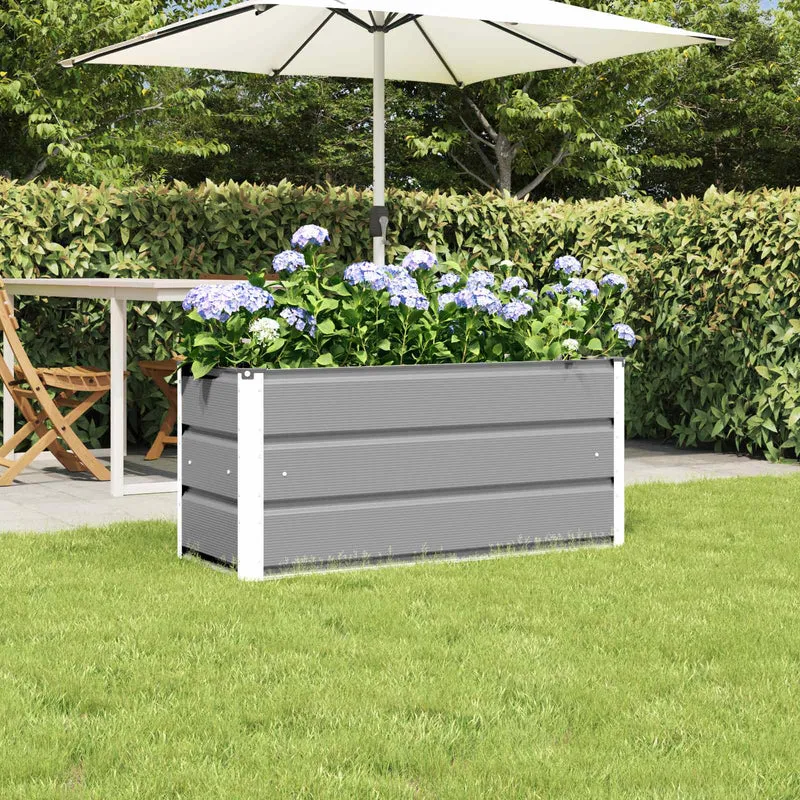 Jardinera Gris Claro 100 X 40 X 45 Cm Acero