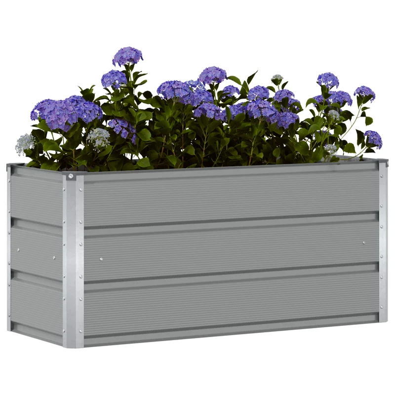 Jardinera Gris Claro 100 X 40 X 45 Cm Acero