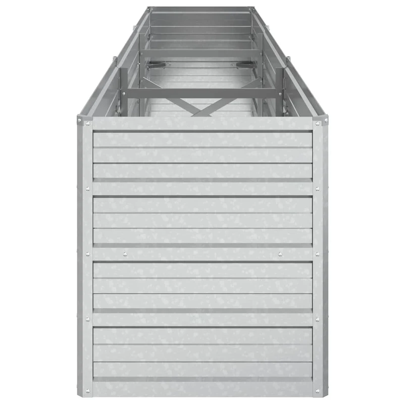 Arriate De Acero Galvanizado Plateado 240x40x45 Cm