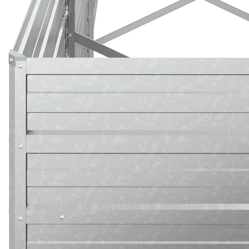 Arriate De Acero Galvanizado Plateado 240x40x45 Cm