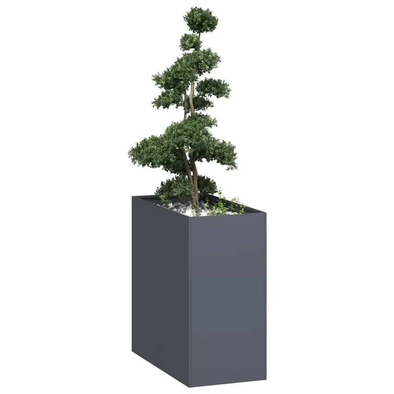 Jardinera Acero Gris Antracita 40x80x80 Cm