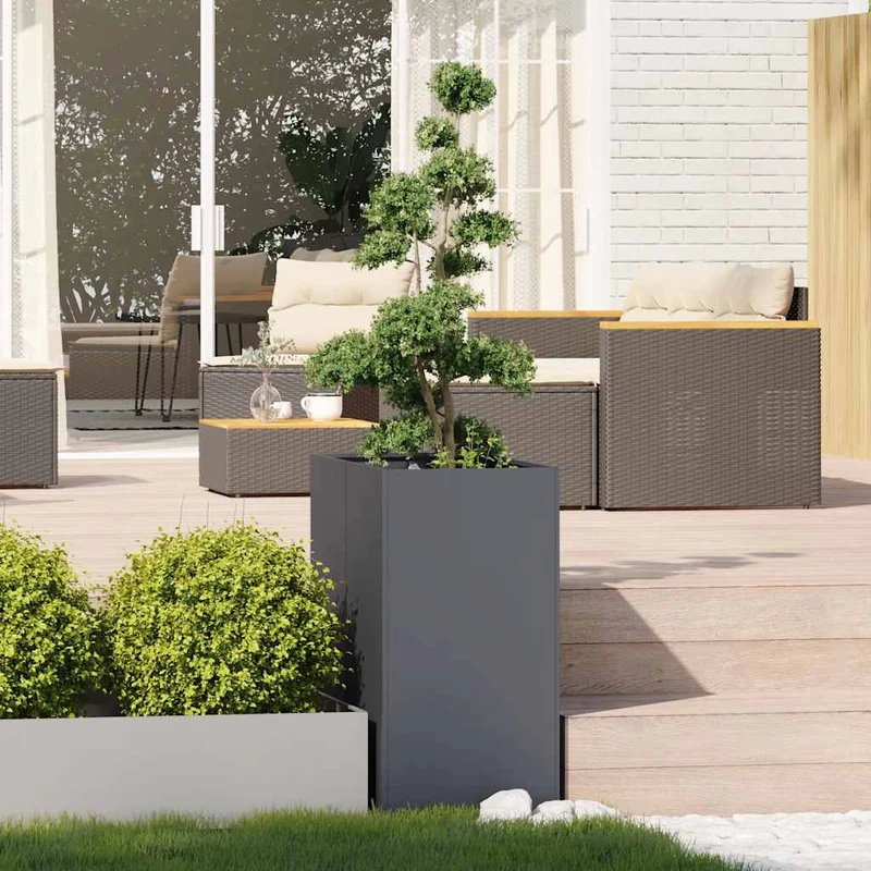 Jardinera Acero Gris Antracita 40x80x80 Cm