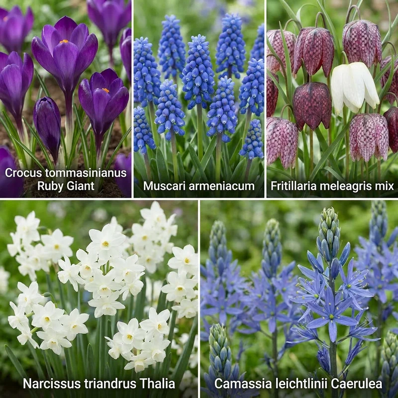 Aqua Bulbs Bee Mix - 35 Uds - Crocus, Muscari, Narcissus, Fritillaria, Camassia