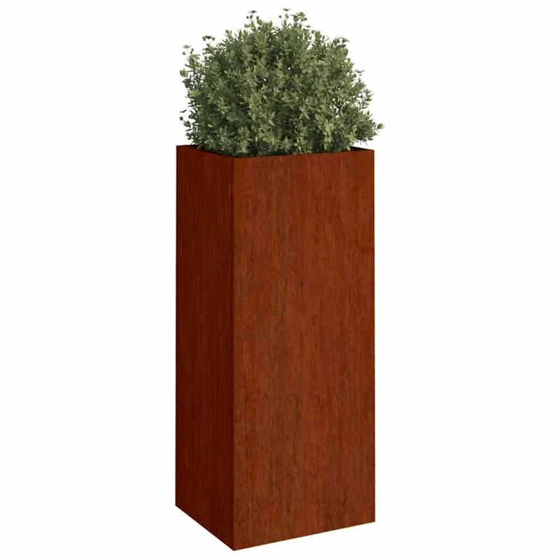 Jardinera De Acero Corten 32x29x75 Cm
