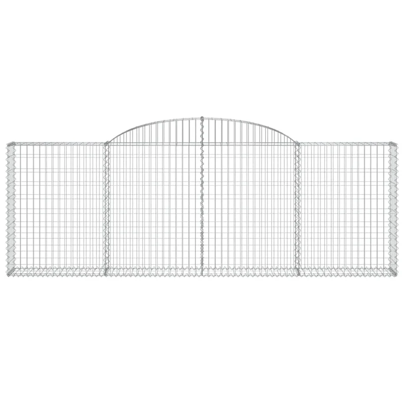 Cestas De Gaviones 12 Uds Forma Arco Hierro 300x30x100/120 Cm