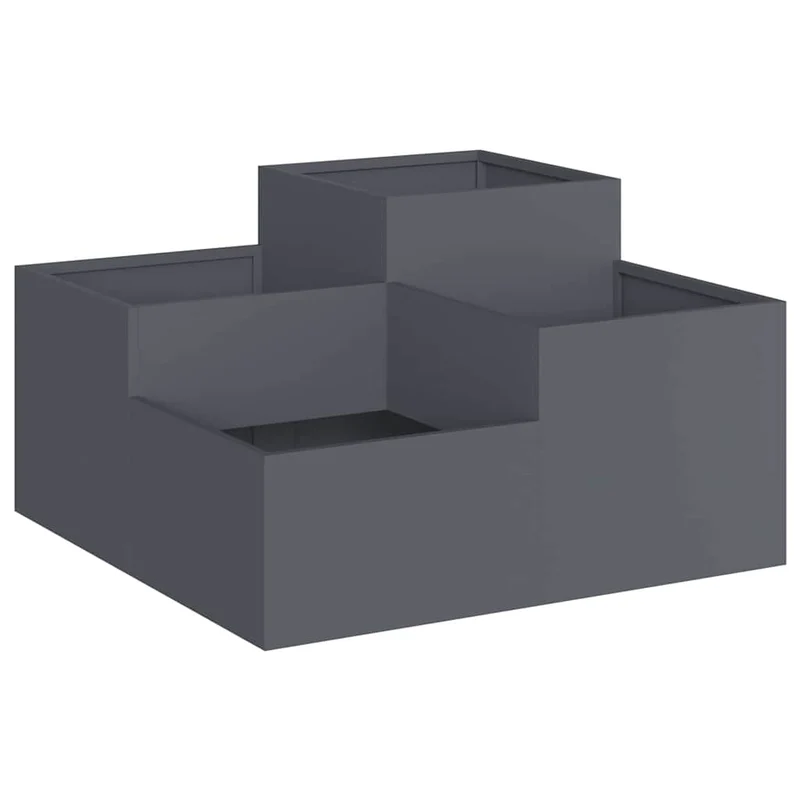 Maceta Para Jardín Antracita 80 X 80 X 48 Cm Acero