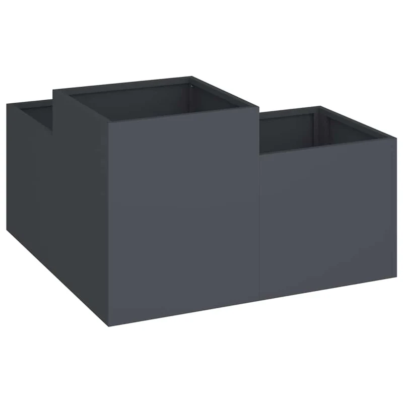 Maceta Para Jardín Antracita 80 X 80 X 48 Cm Acero