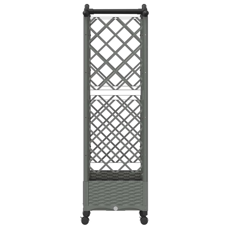 Cama Elevada Con Trellis Y Techo Gris Claro 124 X 40 X 129 Cm