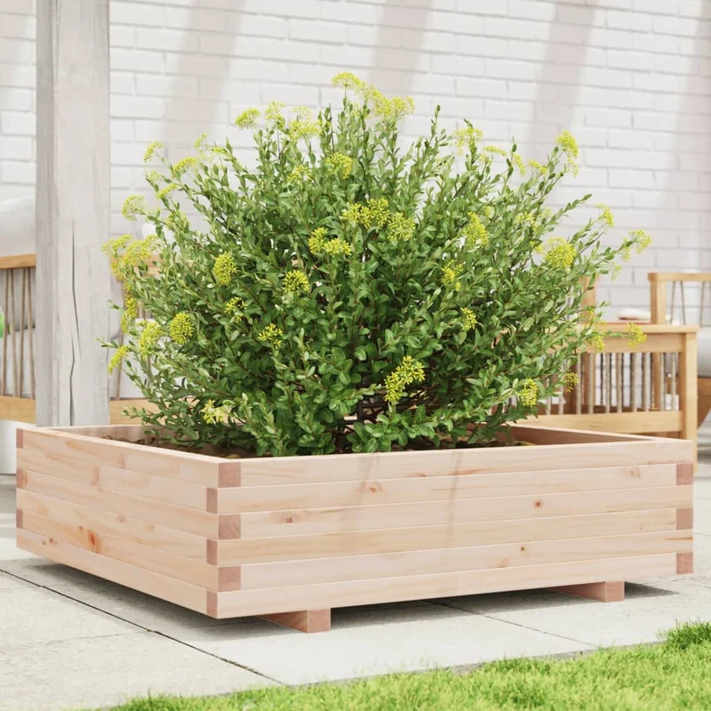 Jardinera De Madera Maciza De Pino 90x90x26,5 Cm