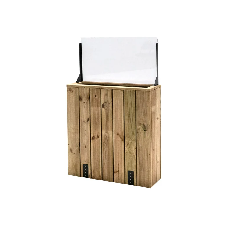 Jardinera Alta De Madera Con Cortavientos 40 Cm 75x24x80 Cm Hortalia