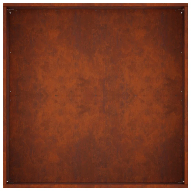 Macetero De Jardín Oxidado 100 X 100 X 40 Cm Acero Oxidado