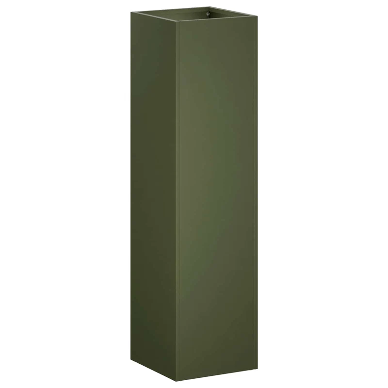 Macetero De Jardín 2 Uds. Verde Oliva 20 X 20 X 75 Cm