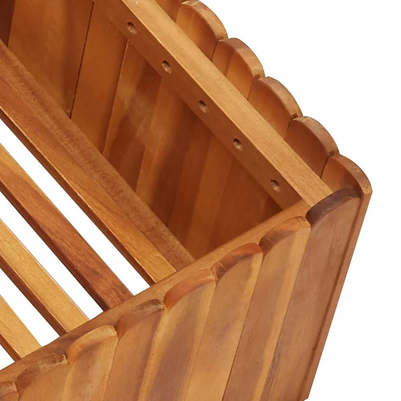 Arriate De Madera Maciza De Acacia 100x100x25 Cm