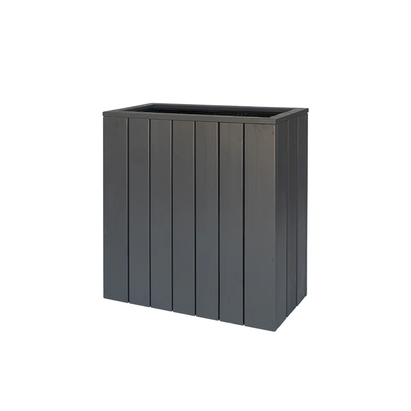 Jardinera Alta De Madera Autoportante 75x34,5x80 Cm City Grey Hortalia