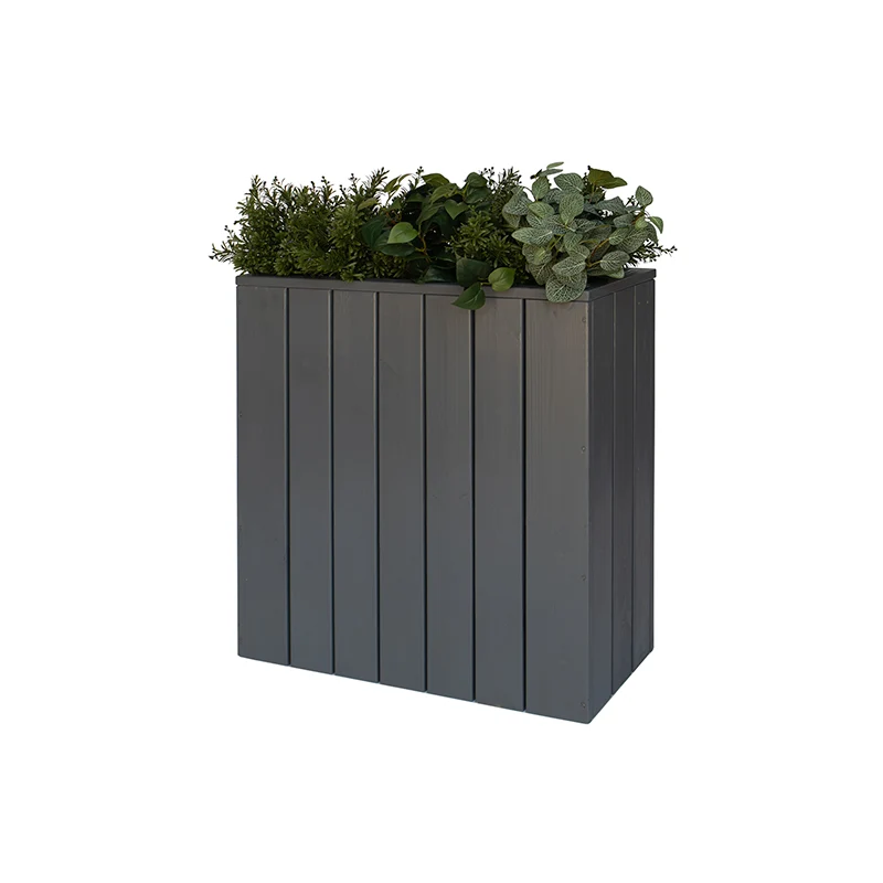 Jardinera Alta De Madera Autoportante 75x34,5x80 Cm City Grey Hortalia