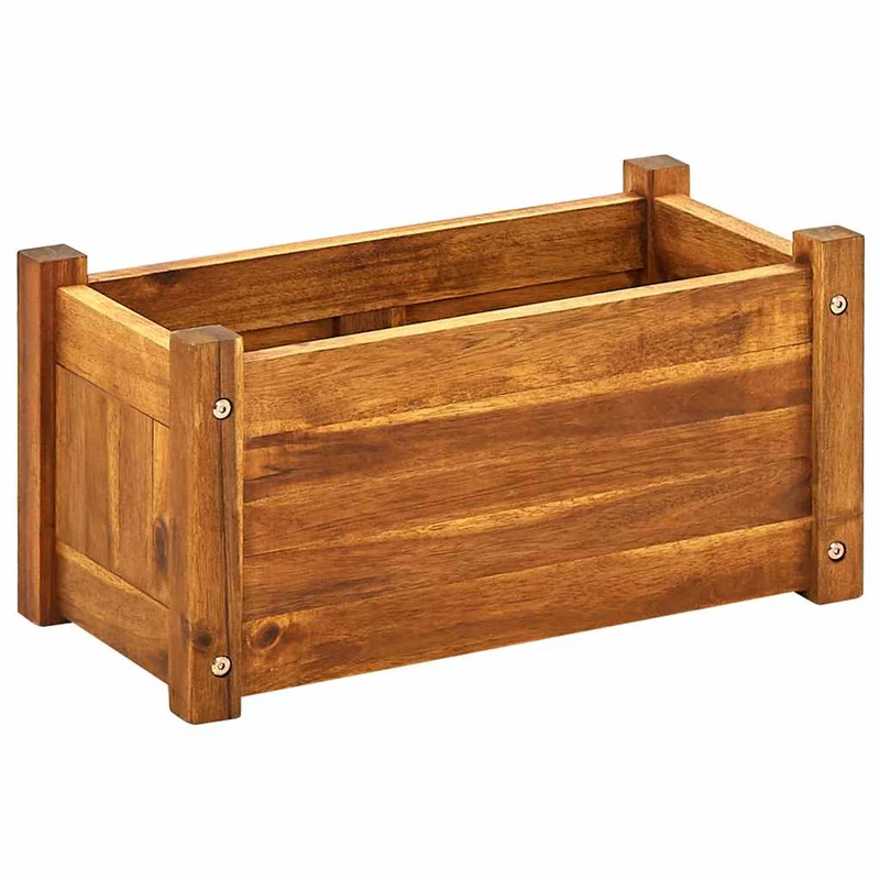 Arriate De Madera De Acacia 50x25x25 Cm
