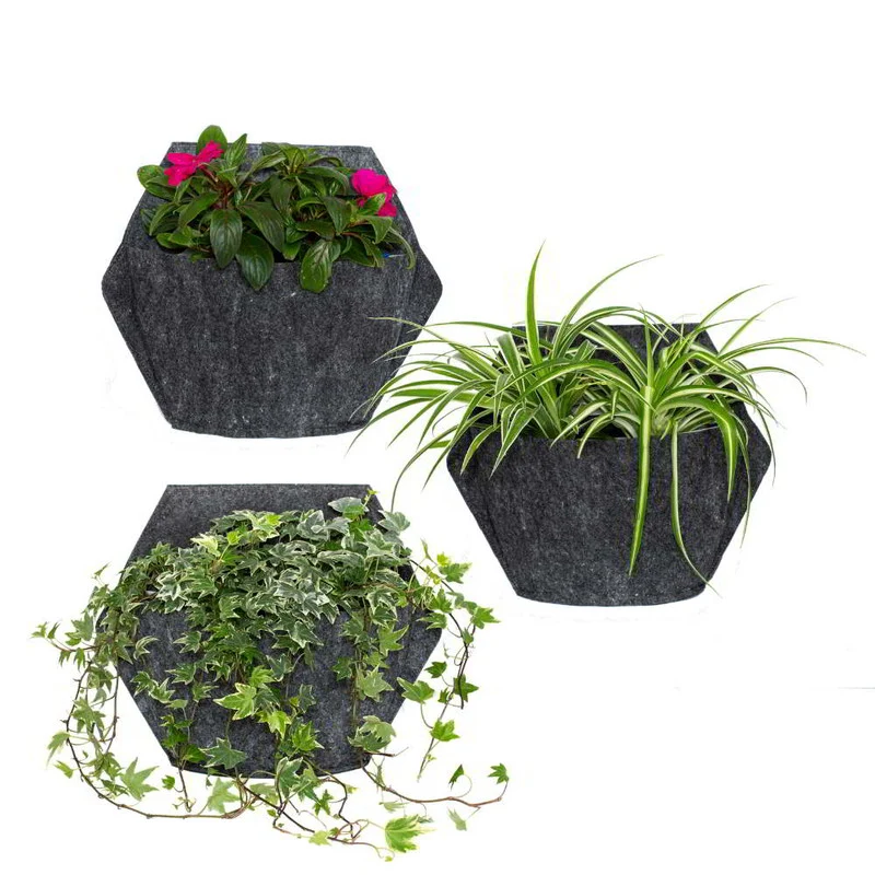 Jardín Vertical Modular Citysens Con Riego Manual De 3 Maceteros – Blanco Con Funda Téxtil Reciclada