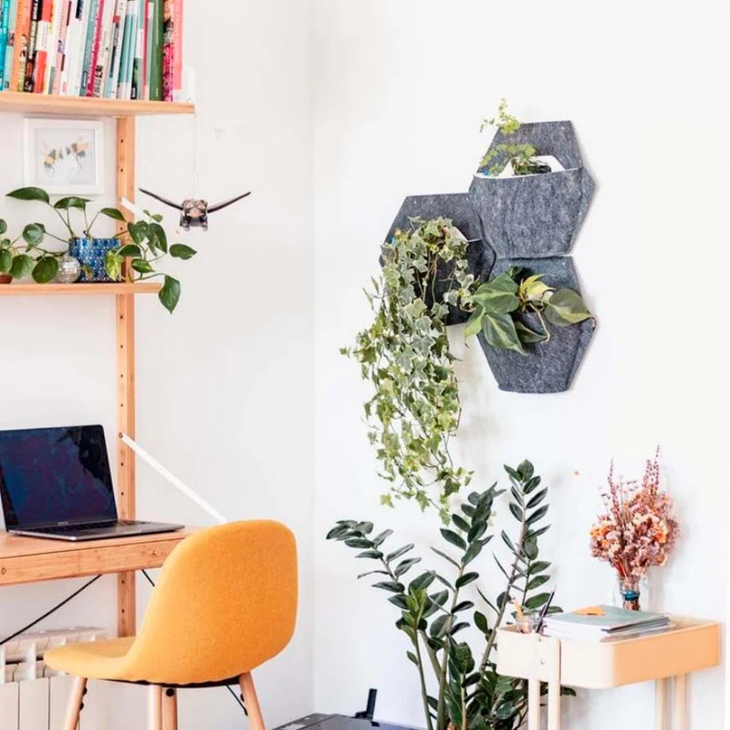 Jardín Vertical Modular Citysens Con Riego Manual De 3 Maceteros – Blanco Con Funda Téxtil Reciclada