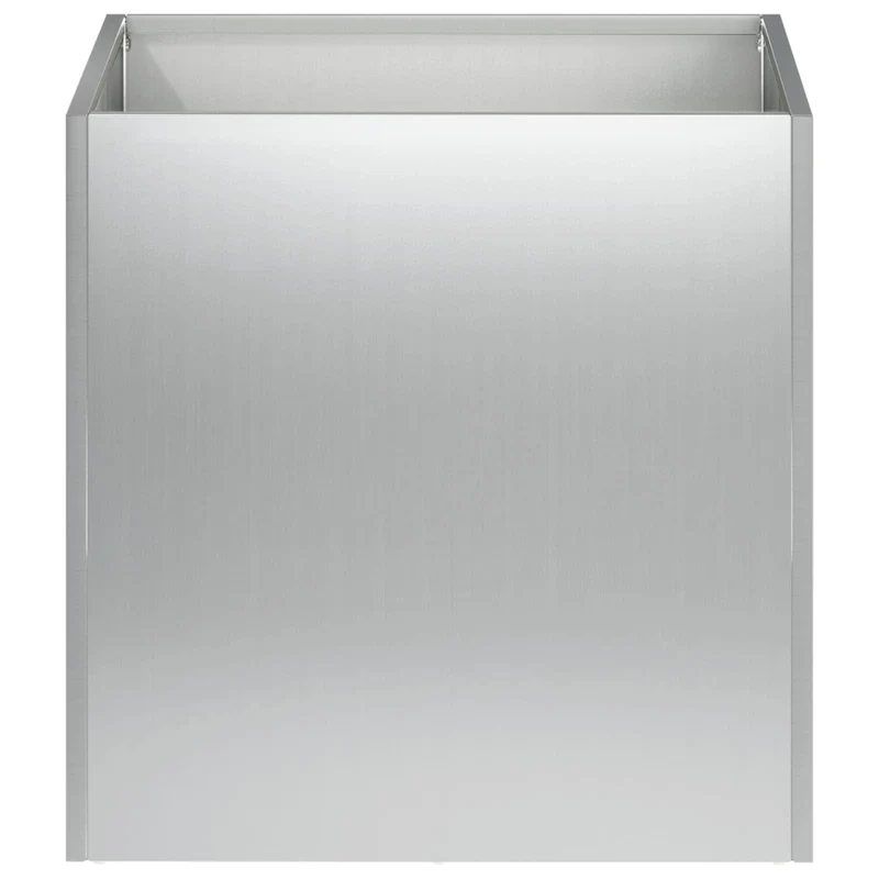 Macetero De Jardín 2 Uds. Plateado 25 X 25 X 25 Cm