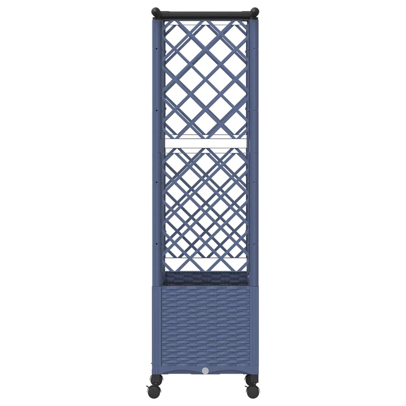 Cama Elevada Con Trellis Y Techo Gris 124 X 40 X 142 Cm Pp