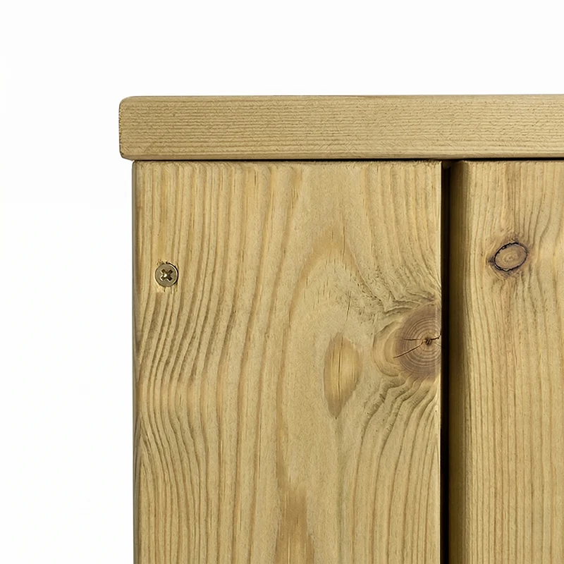 Jardinera Alta De Madera Autoportante Con Cortavientos 60 Cm 75x34,5x80 Cm Hortalia