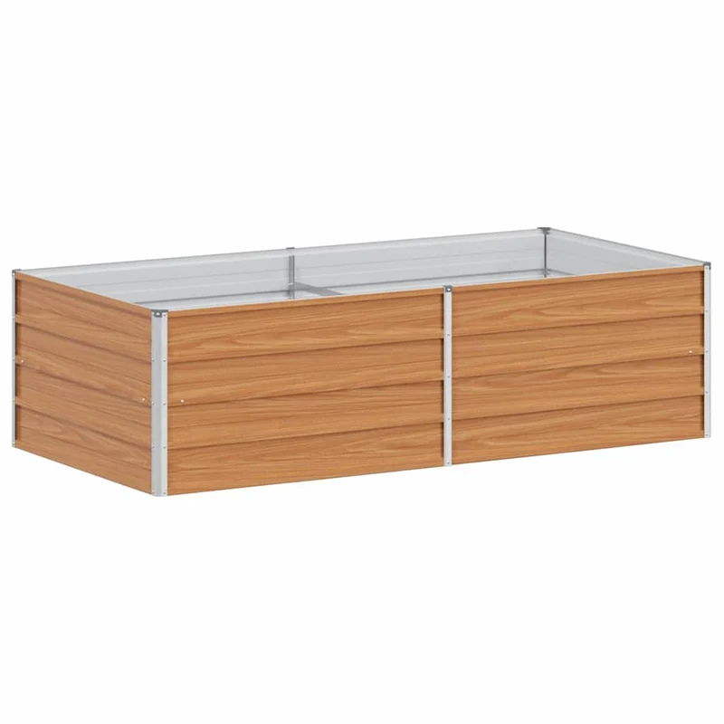 Arriate Elevado Marrón Claro 160 X 80 X 45 Cm Acero Galvanizado