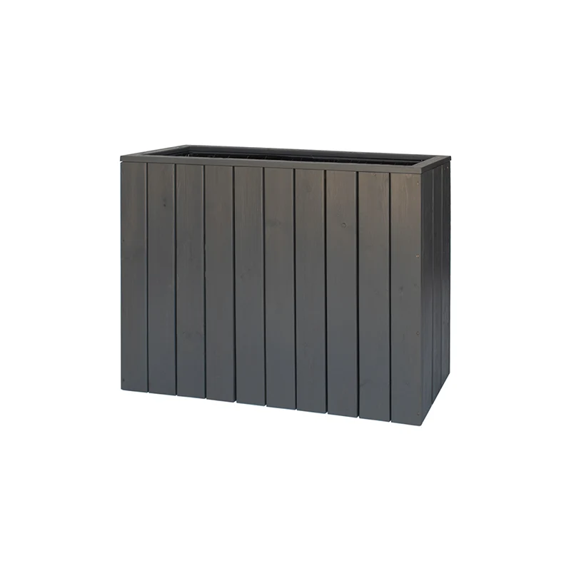 Jardinera Alta De Madera Autoportante 100x34,5x80 Cm City Grey Hortalia