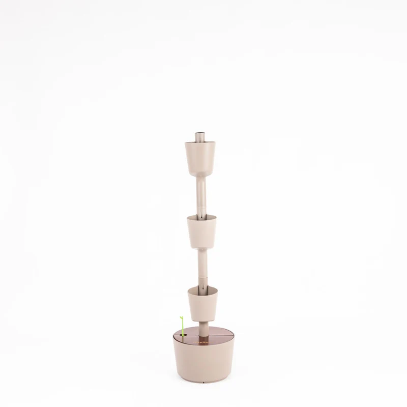 Macetero Vertical Citysens 3 Macetas Con Riego Inteligente – Color Corteza De Pino, Teka, Polipropileno 100% Reciclado