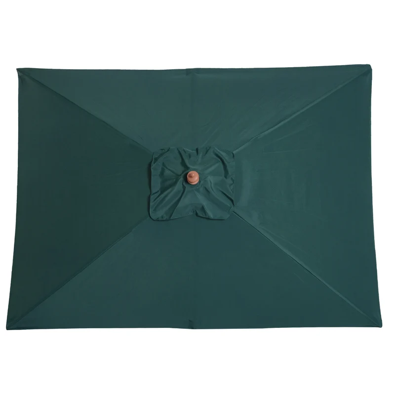 Outsunny Sombrilla De Jardín 200x150x235 Cm Inclinable Con Doble Techo Verde