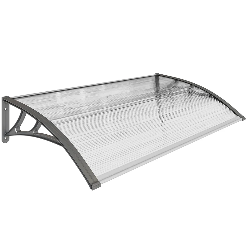 Outsunny Tejadillo De Protección 110x60 Cm Para Puertas Y Ventanas Transparente