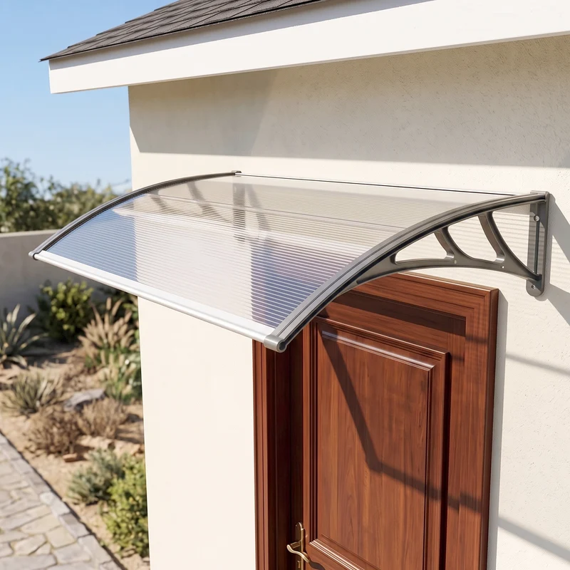 Outsunny Tejadillo De Protección 110x60 Cm Para Puertas Y Ventanas Transparente