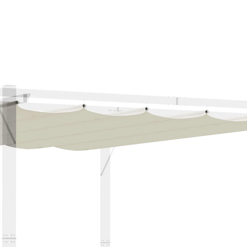 Outsunny Cubierta Para Pérgola Retráctil 3,5x2,6 M Para Marco De 4x3 M Crema