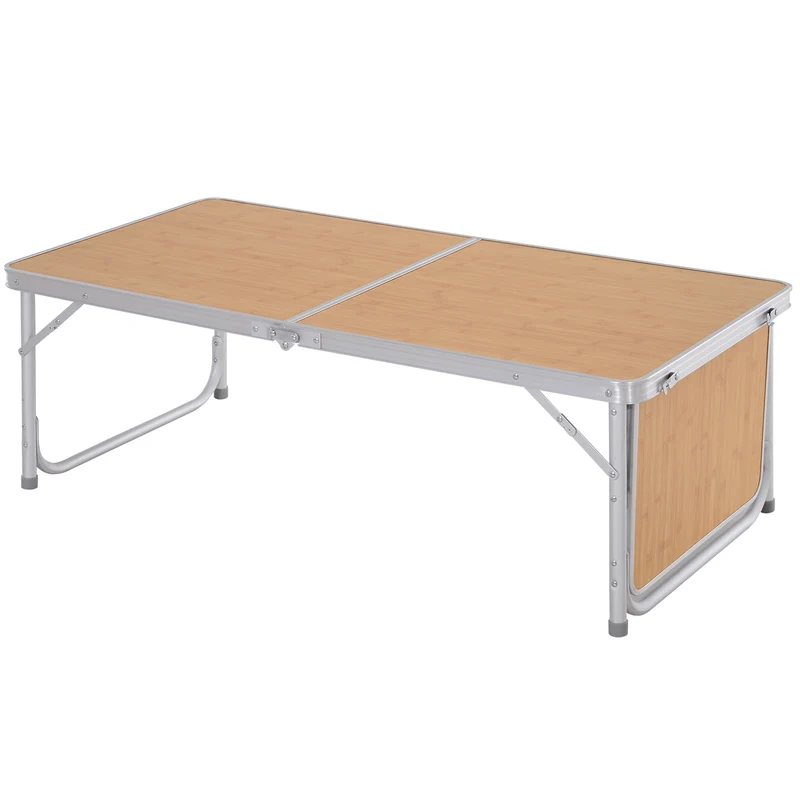 Outsunny Mesa De Picnic Plegable Mesa De Camping Con Hoja Abatible Estructura