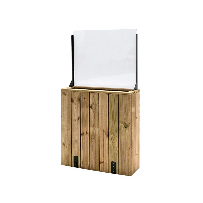 Jardinera Alta De Madera Con Cortavientos 60 Cm 75x24x80 Cm Hortalia