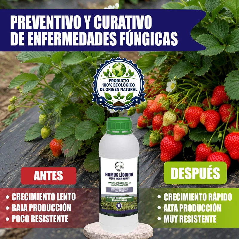 GREEN GOF Humus Líquido De Lombriz Premium 1l. Enriquecido Con Leonardita Y Melaza. Fertilizante Rico En Microorganismos