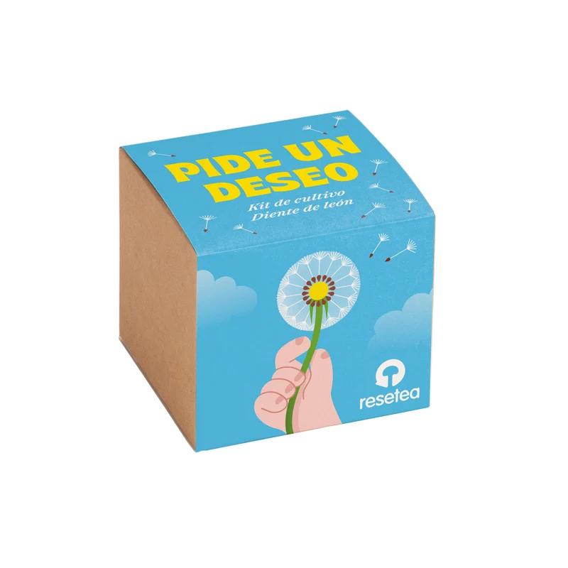 Pide un Deseo - Kit de Cultivo Diente de León con Semillas, Maceta y Sustrato, Regalo - Resetea