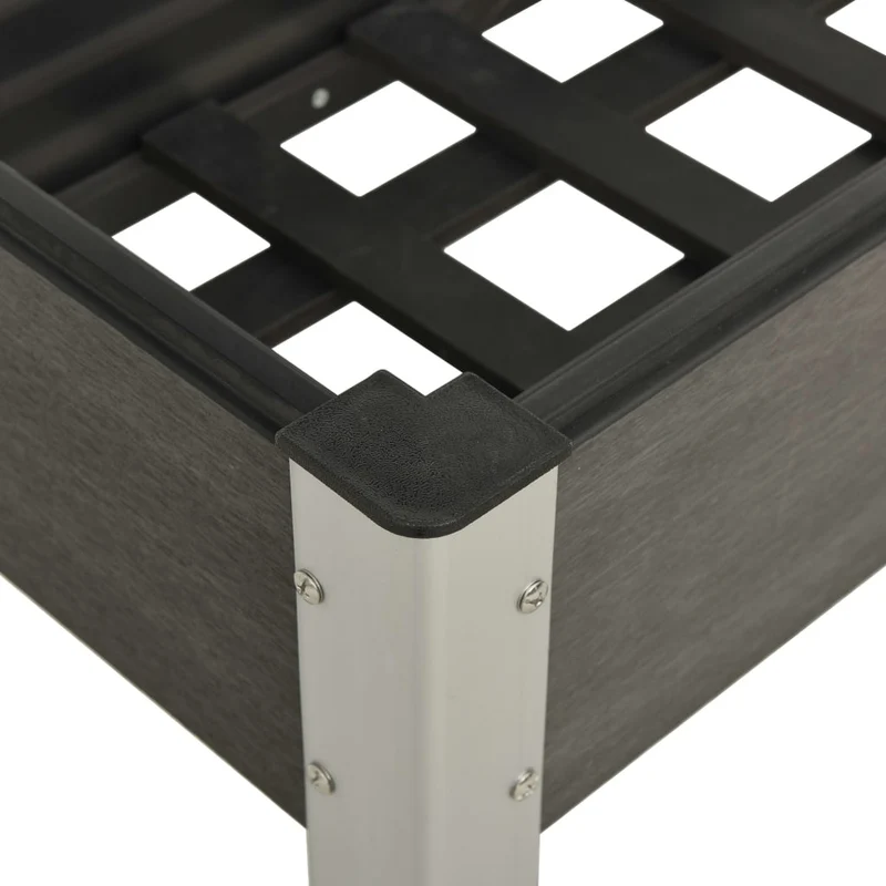 Mesa De Cultivo Para Jardín Wpc Gris 75x40x75 Cm