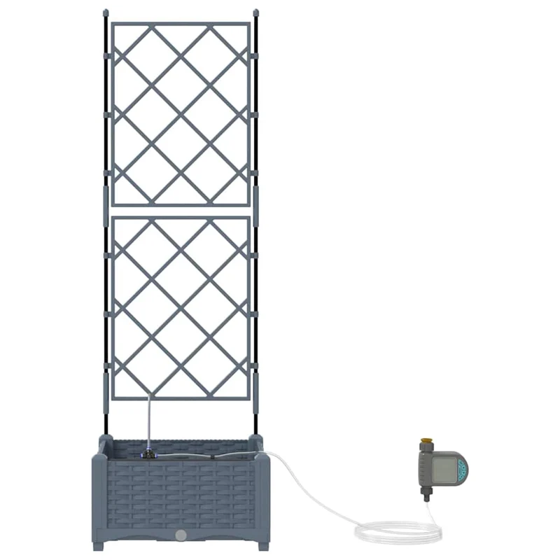 Macetero De Jardín Gris Claro 40 X 40 X 126 Cm Pp