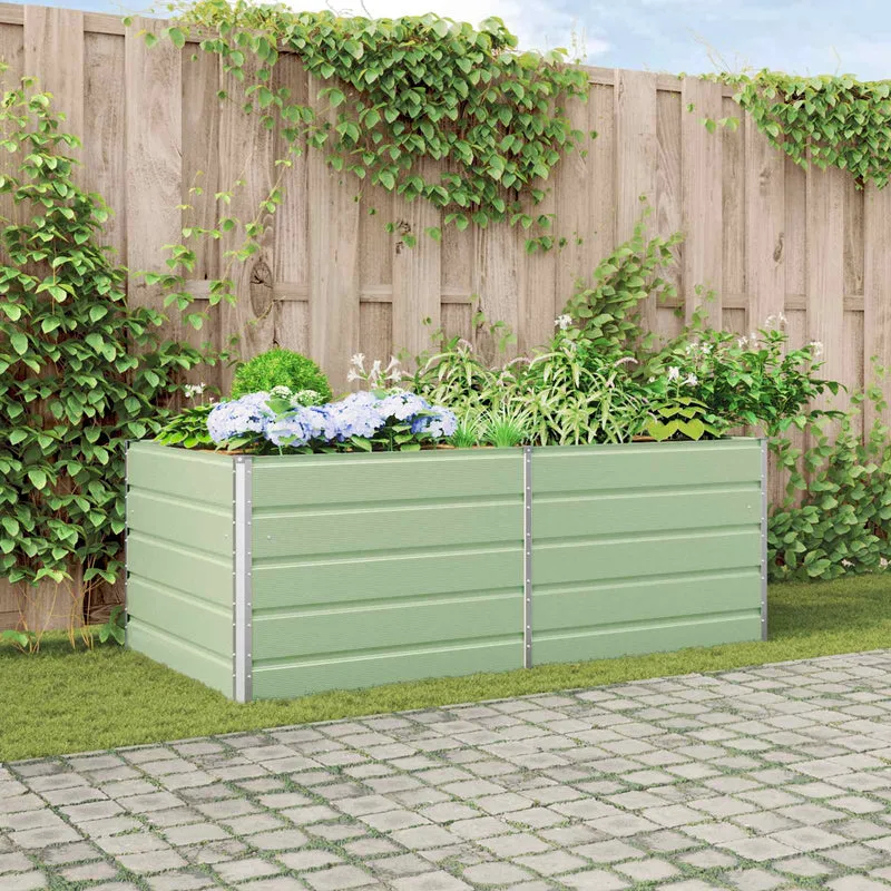 Jardinera Verde Pastel 195 X 100 X 75 Cm Acero Galvanizado