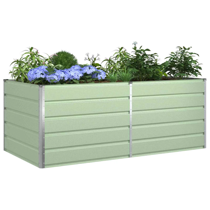 Jardinera Verde Pastel 195 X 100 X 75 Cm Acero Galvanizado