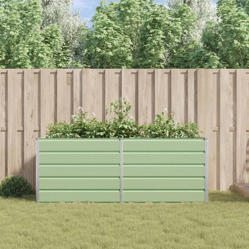 Jardinera Verde Pastel 195 X 100 X 75 Cm Acero Galvanizado