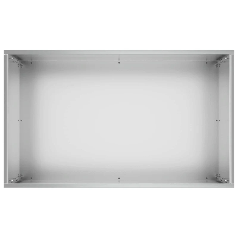 Macetero De Jardín Plateado 50 X 30 X 75 Cm Acero Galvanizado