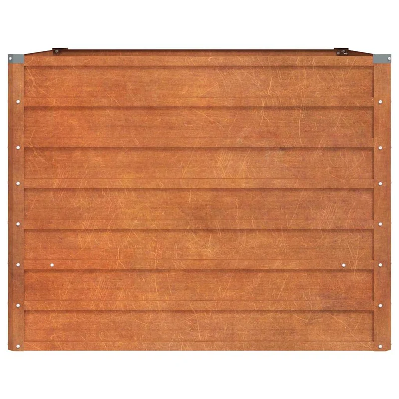 Arriate Oxidado De Acero Corten 100x100x77 Cm