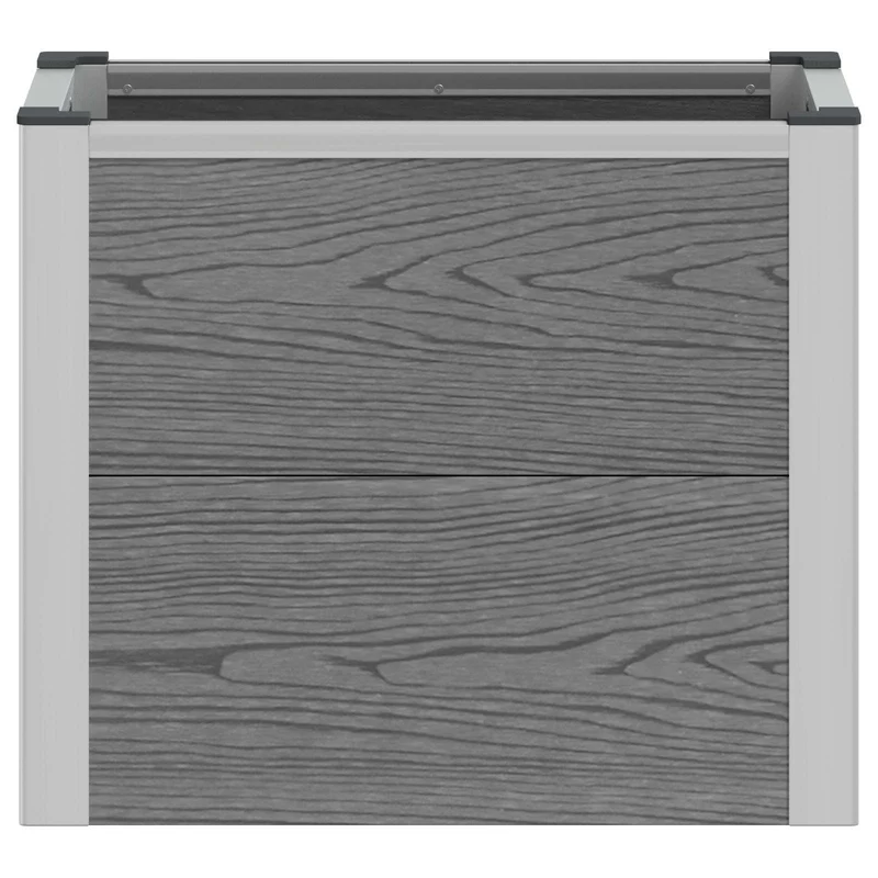 Arriate Elevado Gris 50 X 30 X 42 Cm Wpc Y Aluminio