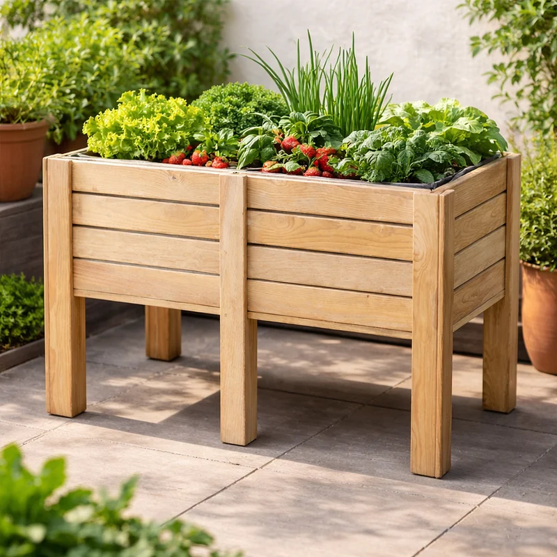 Mesa De Cultivo Mura Profunda 40cm Vidahuerto 150x80x80 Cm.